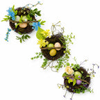 Set of 3 Easter Baskets with Eggs and Spring Flowers Easter > Figurines La Vie Bien Set of 3 Easter Baskets with Eggs and Spring Flowers