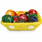 Set of 3 Green, Orange & Yellow Sisal Silk Trays 7 Inches Easter > Baskets La Vie Bien Set of 3 Green, Orange & Yellow Sisal Silk Trays 7 Inches