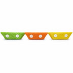 Set of 3 Green, Orange & Yellow Sisal Silk Trays 7 Inches Easter > Baskets La Vie Bien Set of 3 Green, Orange & Yellow Sisal Silk Trays 7 Inches