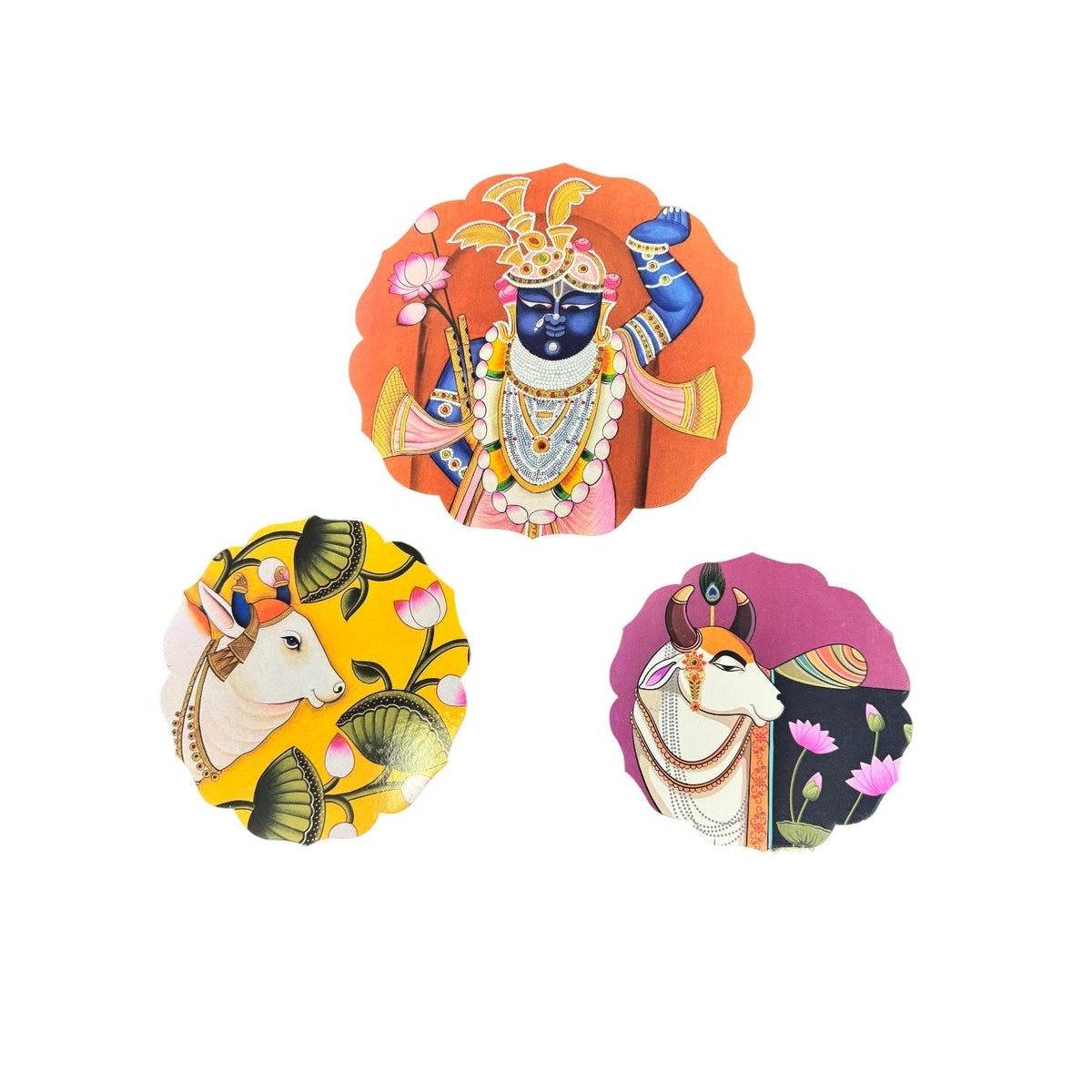 Set of 3 - Round Shape MDF Wall Hanging Decor La Vie Bien Set of 3 - Round Shape MDF Wall Hanging Decor