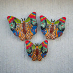 Set of 3 Talavera Butterfly Wall Art | Mexican Wall Hangings Talavera Wall Art La Vie Bien Set of 3 Talavera Butterfly Wall Art | Mexican Wall Hangings