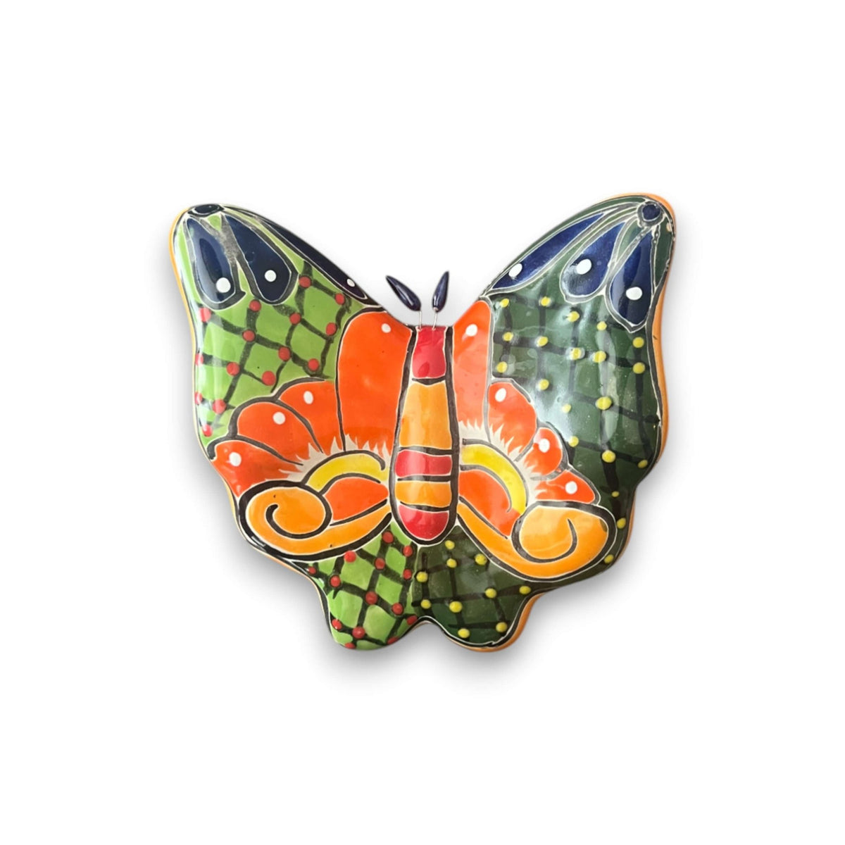 Set of 3 Talavera Butterfly Wall Art | Mexican Wall Hangings Talavera Wall Art La Vie Bien Set of 3 Talavera Butterfly Wall Art | Mexican Wall Hangings