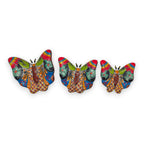 Set of 3 Talavera Butterfly Wall Art | Mexican Wall Hangings Talavera Wall Art La Vie Bien Set of 3 Talavera Butterfly Wall Art | Mexican Wall Hangings