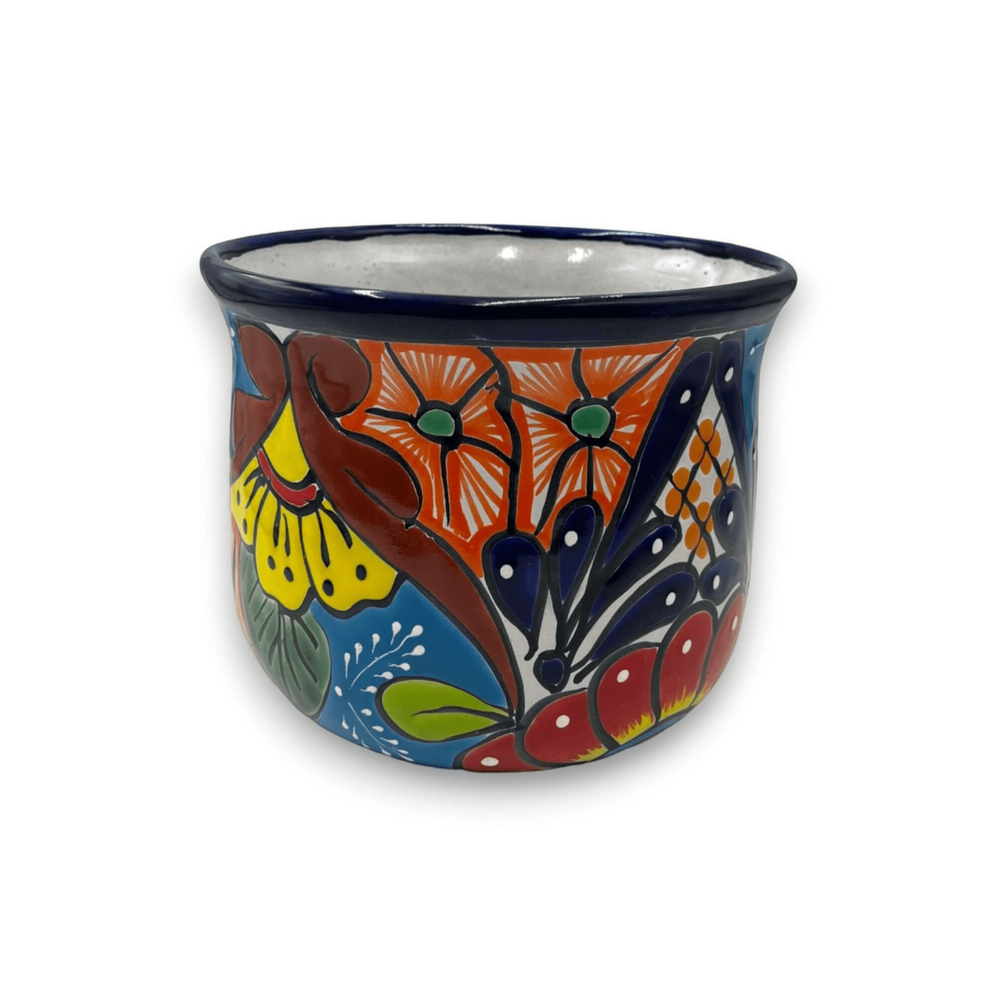 Set of 3 Talavera Flower Pots | Colorful Hand - Painted Mexican Planters Talavera Flower Pot La Vie Bien Set of 3 Talavera Flower Pots | Colorful Hand - Painted Mexican Planters
