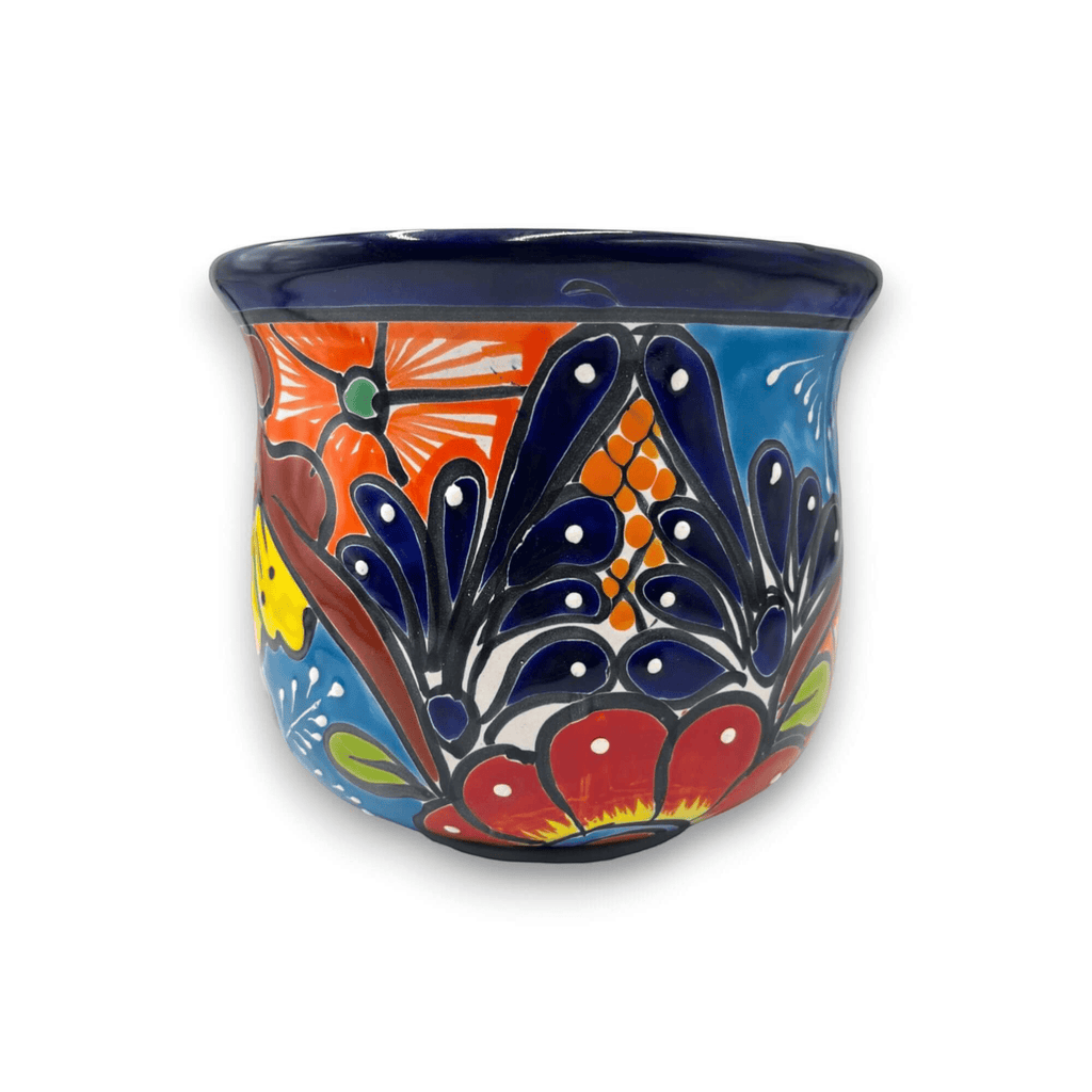 Set of 3 Talavera Flower Pots | Colorful Hand - Painted Mexican Planters Talavera Flower Pot La Vie Bien Set of 3 Talavera Flower Pots | Colorful Hand - Painted Mexican Planters
