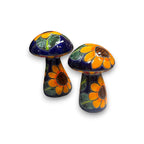 Set of 3 Talavera Mushrooms | Colorful Sunflower Art Talavera Statue La Vie Bien Set of 3 Talavera Mushrooms | Colorful Sunflower Art
