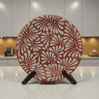 Set of 4 Brown & White Talavera Wall Plates | 10" Decorative Display Talavera Plate La Vie Bien Set of 4 Brown & White Talavera Wall Plates | 10" Decorative Display