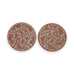 Set of 4 Brown & White Talavera Wall Plates | 10" Decorative Display Talavera Plate La Vie Bien Set of 4 Brown & White Talavera Wall Plates | 10" Decorative Display