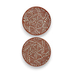 Set of 4 Brown & White Talavera Wall Plates | 11.5" Decorative  Plates