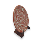 Set of 4 Brown & White Talavera Wall Plates | 11.5" Decorative Plates Talavera Plate La Vie Bien Set of 4 Brown & White Talavera Wall Plates | 11.5" Decorative Plates