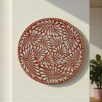 Set of 4 Brown & White Talavera Wall Plates | 11.5" Decorative Plates Talavera Plate La Vie Bien Set of 4 Brown & White Talavera Wall Plates | 11.5" Decorative Plates