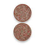 Set of 4 Brown & White Talavera Wall Plates | 11.5" Decorative Plates Talavera Plate La Vie Bien Set of 4 Brown & White Talavera Wall Plates | 11.5" Decorative Plates