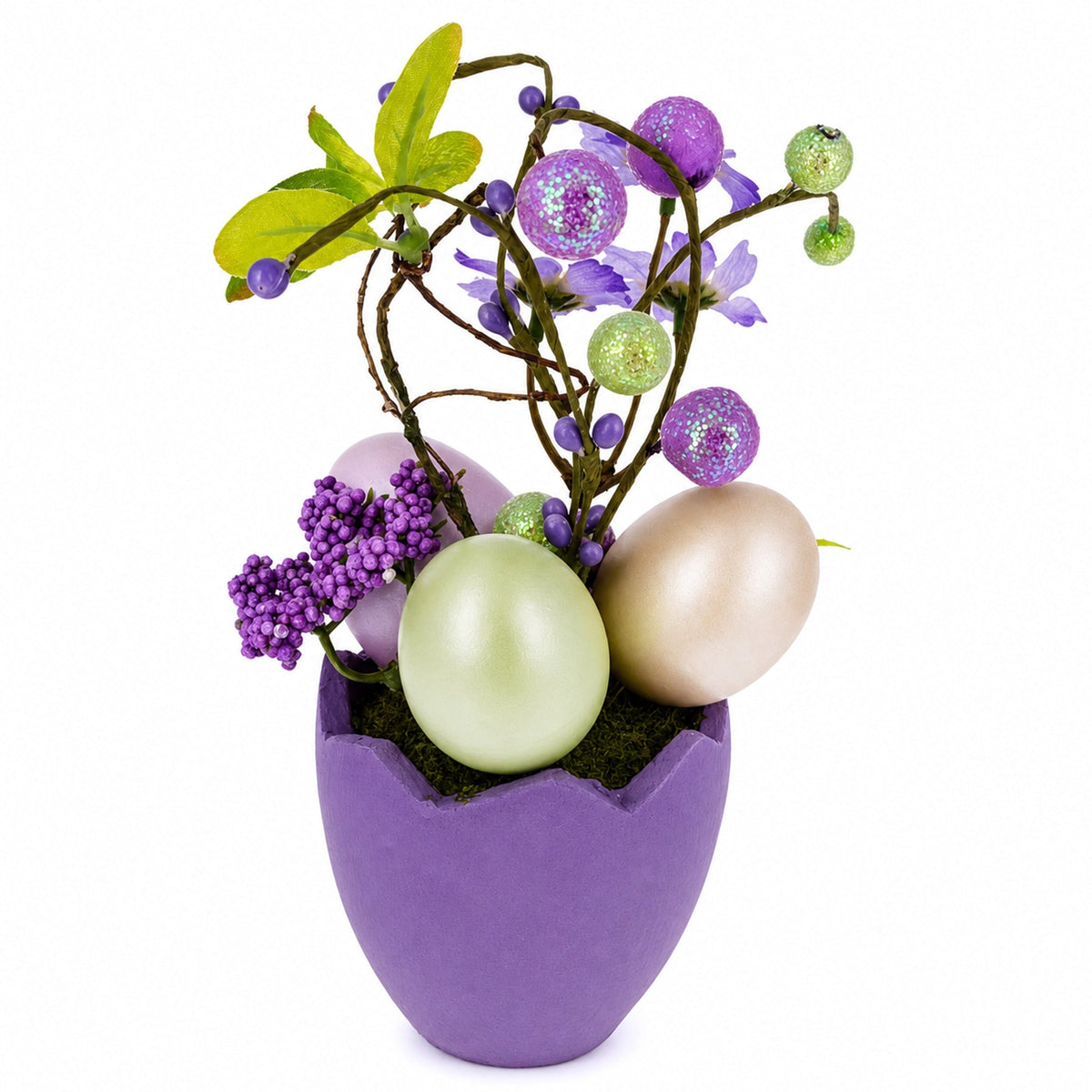 Set of 4 Colorful Spring Flowers with Easter Eggs 7 Inches Easter > Figurines La Vie Bien Set of 4 Colorful Spring Flowers with Easter Eggs 7 Inches