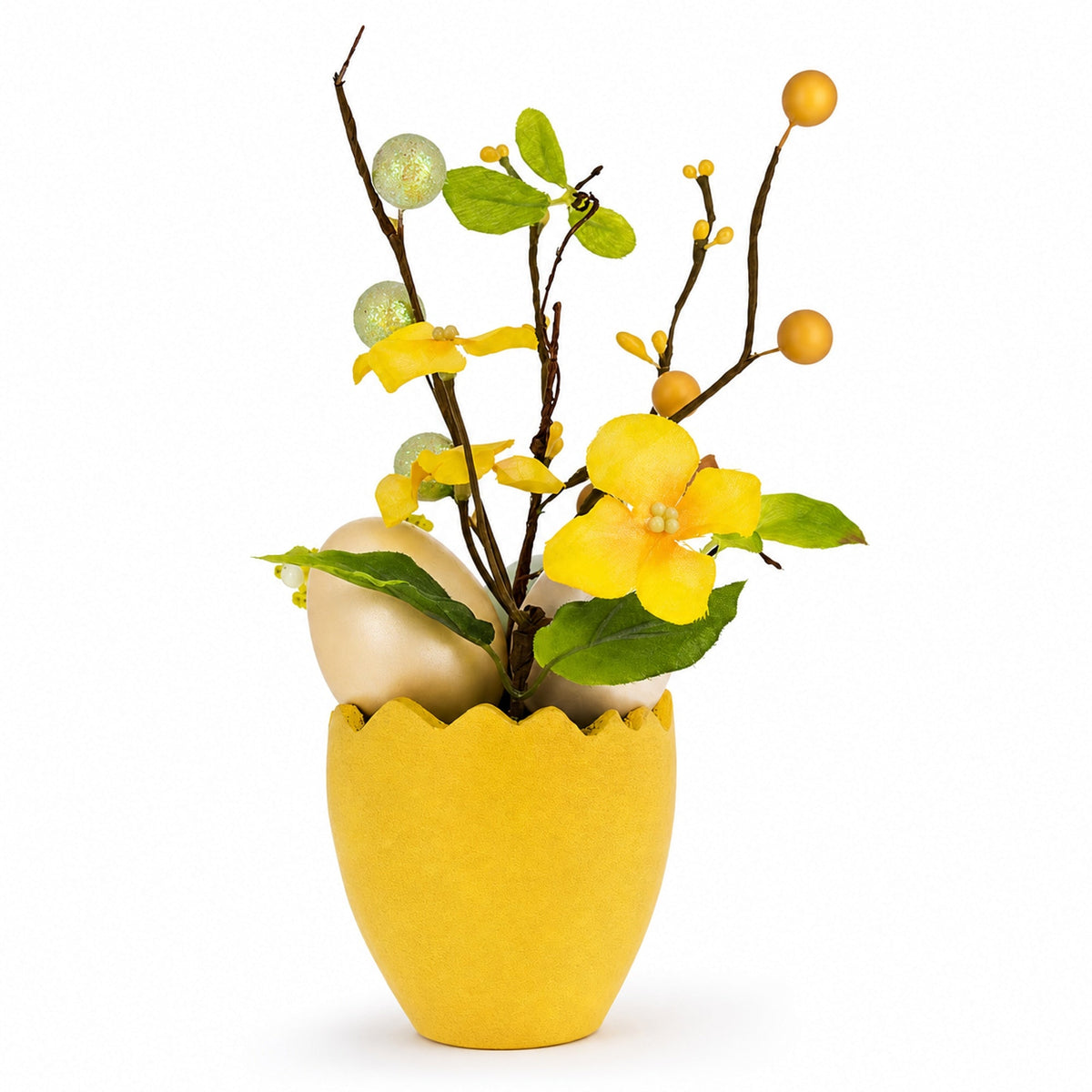 Set of 4 Colorful Spring Flowers with Easter Eggs 7 Inches Easter > Figurines La Vie Bien Set of 4 Colorful Spring Flowers with Easter Eggs 7 Inches