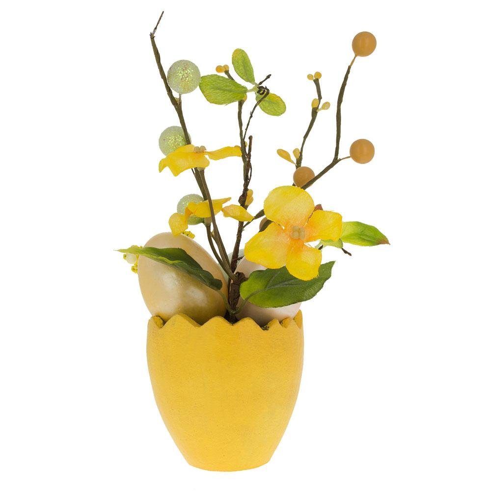 Set of 4 Colorful Spring Flowers with Easter Eggs 7 Inches Easter > Figurines La Vie Bien Set of 4 Colorful Spring Flowers with Easter Eggs 7 Inches