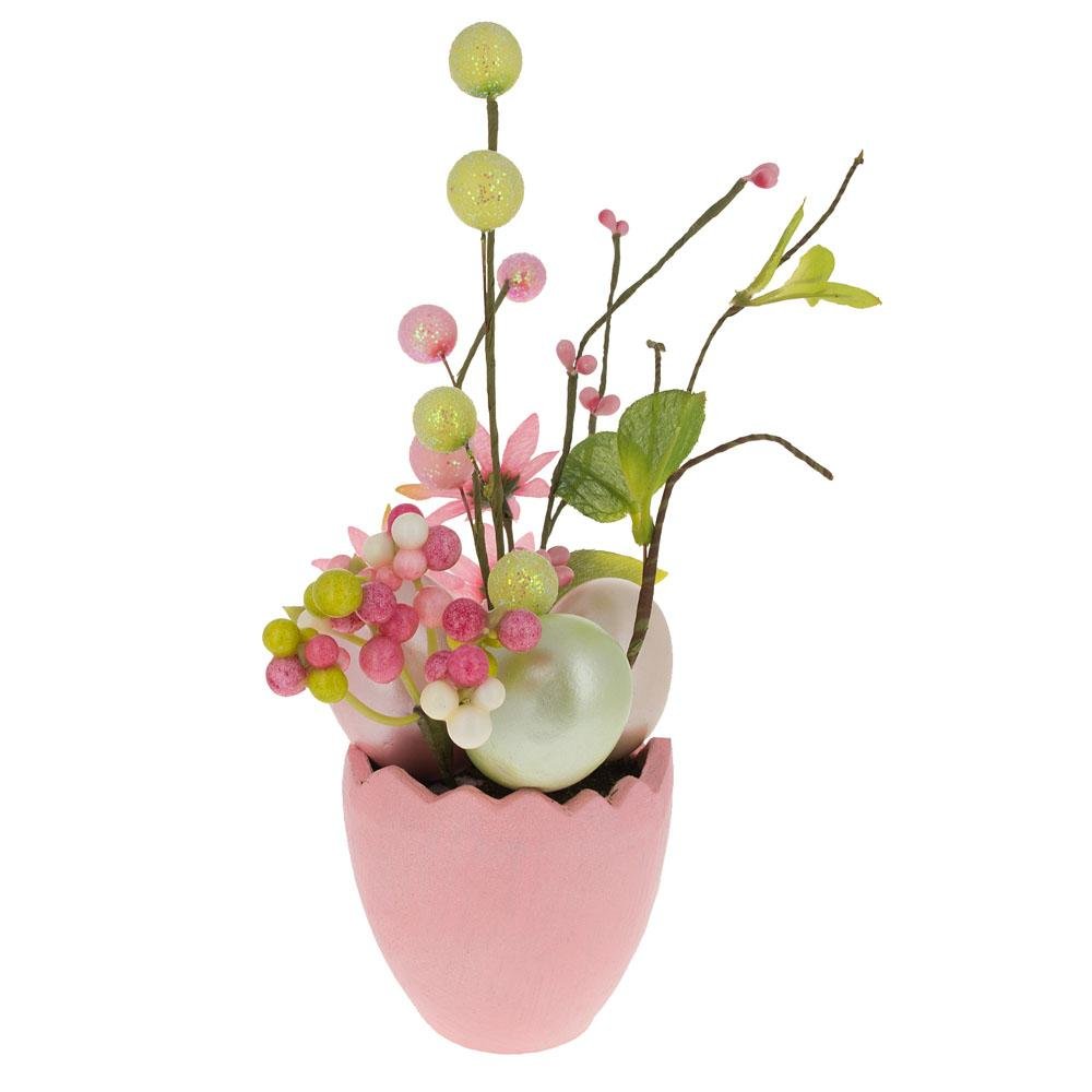 Set of 4 Colorful Spring Flowers with Easter Eggs 7 Inches Easter > Figurines La Vie Bien Set of 4 Colorful Spring Flowers with Easter Eggs 7 Inches