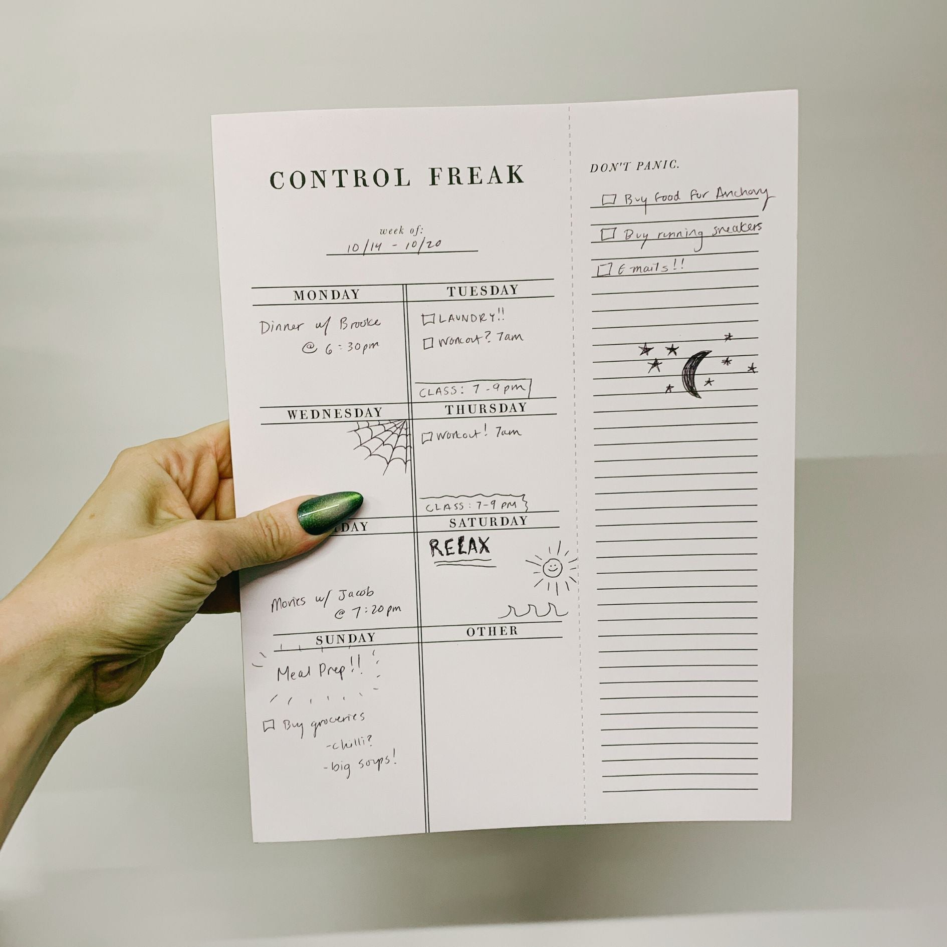 Set of 4 Copy of Control Freak Weekly List Notepad | 8.5" x 11" Desk Planner Notepad La Vie Bien Set of 4 Copy of Control Freak Weekly List Notepad | 8.5" x 11" Desk Planner