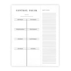 Set of 4 Copy of Control Freak Weekly List Notepad | 8.5" x 11" Desk Planner Notepad La Vie Bien Set of 4 Copy of Control Freak Weekly List Notepad | 8.5" x 11" Desk Planner
