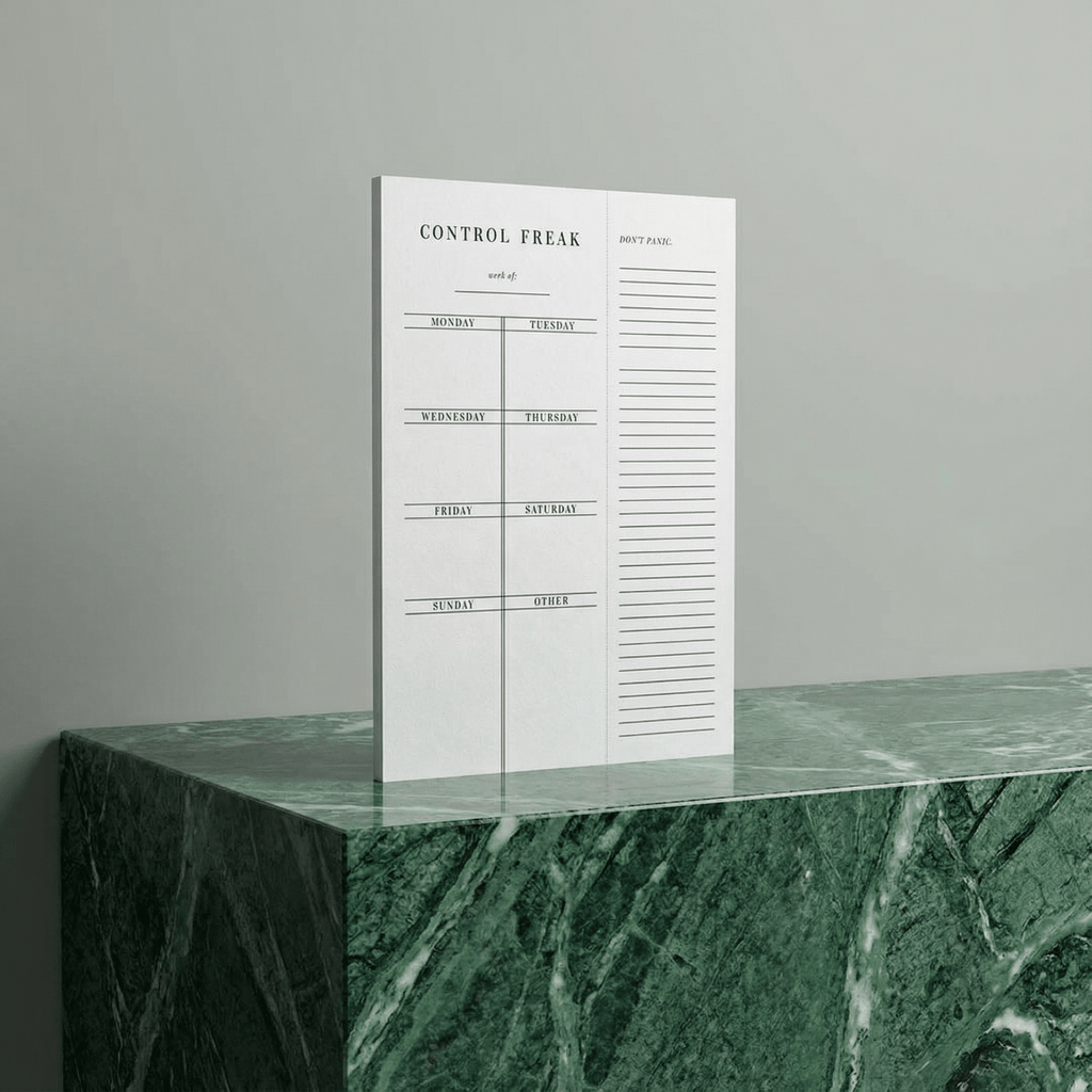 Set of 4 Copy of Control Freak Weekly List Notepad | 8.5" x 11" Desk Planner Notepad La Vie Bien Set of 4 Copy of Control Freak Weekly List Notepad | 8.5" x 11" Desk Planner