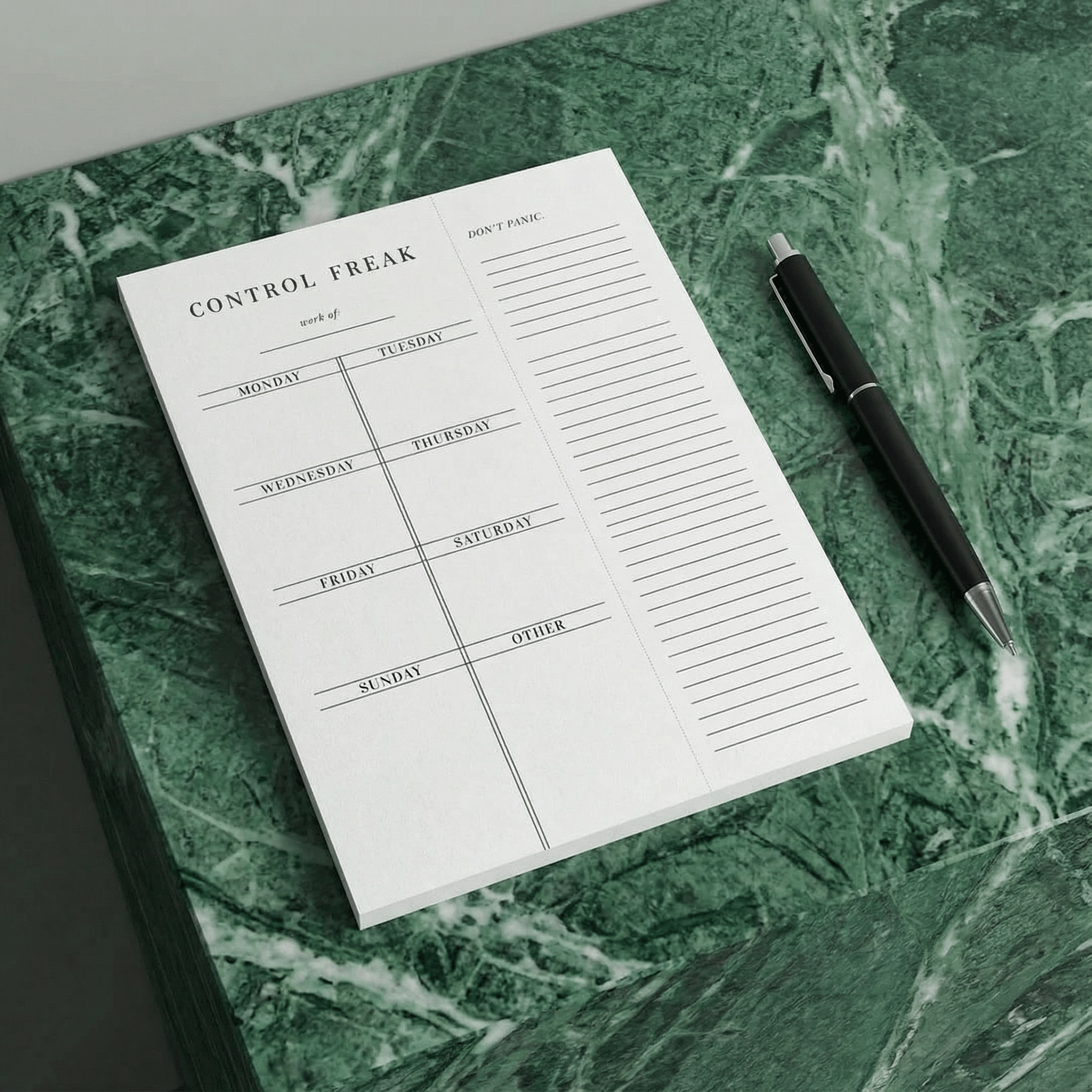 Set of 4 Copy of Control Freak Weekly List Notepad | 8.5" x 11" Desk Planner Notepad La Vie Bien Set of 4 Copy of Control Freak Weekly List Notepad | 8.5" x 11" Desk Planner