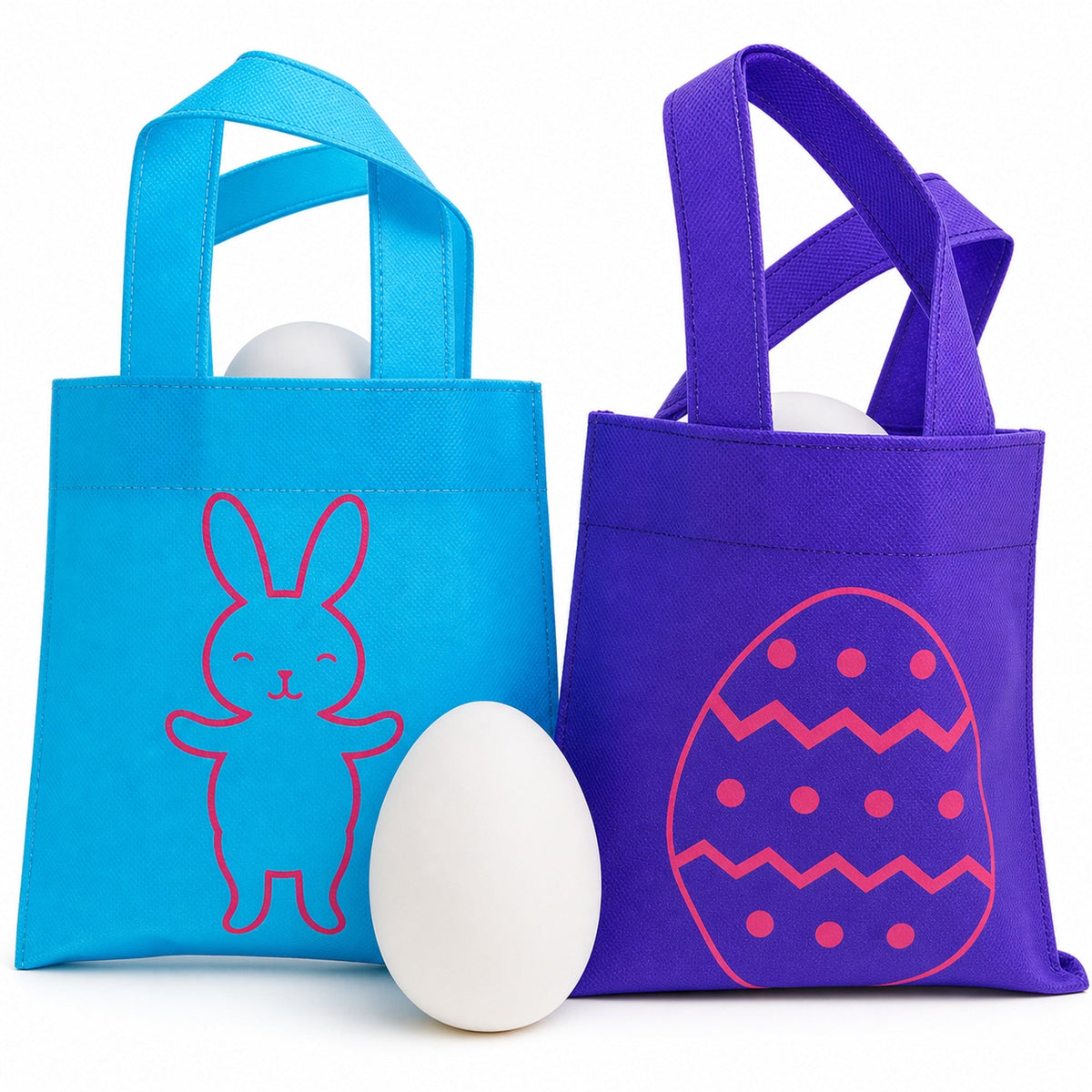 Set of 4 Easter Tote Bags 6 Inches x 9 Inches Easter > Baskets La Vie Bien Set of 4 Easter Tote Bags 6 Inches x 9 Inches