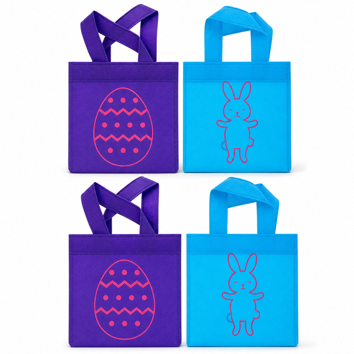 Set of 4 Easter Tote Bags 6 Inches x 9 Inches Easter > Baskets La Vie Bien Set of 4 Easter Tote Bags 6 Inches x 9 Inches