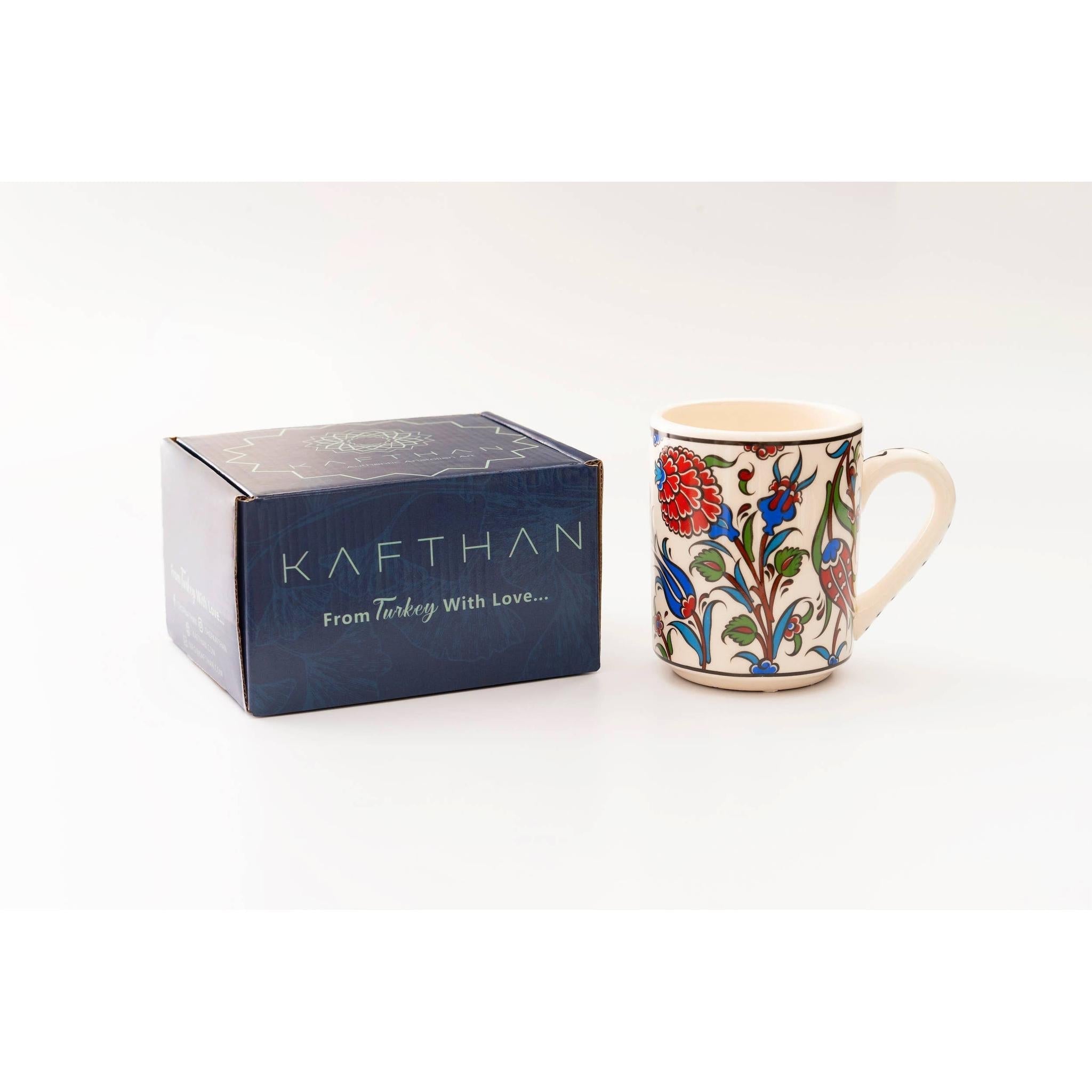 Set of 4 Handmade in Türkiye Ceramic Botanical Mugs - 9 Styles Available Mugs La Vie Bien Set of 4 Handmade in Türkiye Ceramic Botanical Mugs - 9 Styles Available