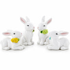 Set of 4 Porcelain Easter Bunnies 4 Inches Easter > Figurines > Bunnies La Vie Bien Set of 4 Porcelain Easter Bunnies 4 Inches