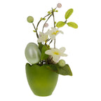 Set of 4 Colorful Spring Flowers with Easter Eggs 7 Inches