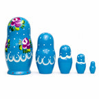 Set of 5 Iris Nesting Dolls 6 Inches Nesting Dolls > Flowers La Vie Bien Set of 5 Iris Nesting Dolls 6 Inches