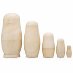 Set of 5 Unfinished Wooden Nesting Dolls DIY Craft Blanks for Painting 6 Inches Nesting Dolls > Unfinished La Vie Bien Set of 5 Unfinished Wooden Nesting Dolls DIY Craft Blanks for Painting 6 Inches