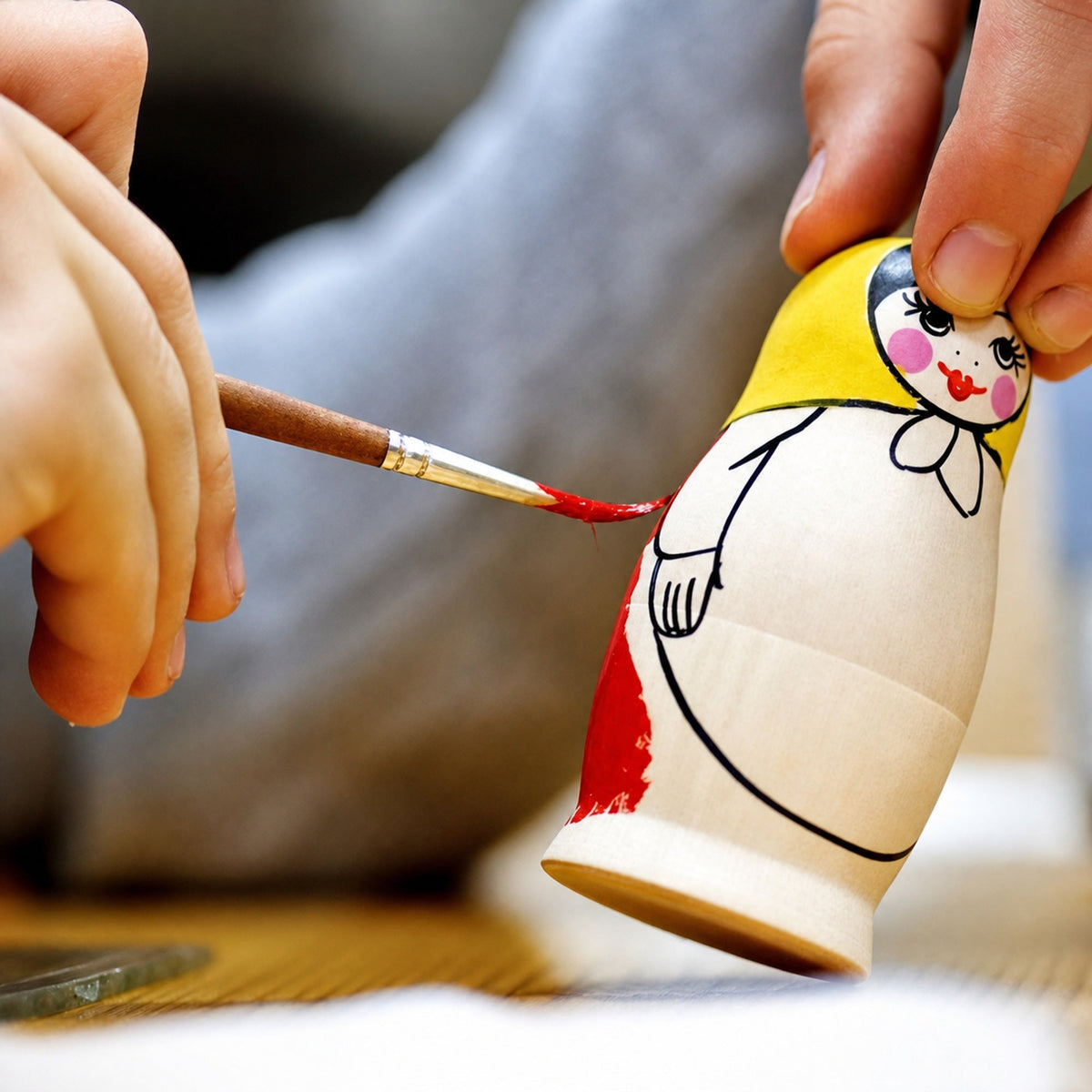 Set of 5 Unfinished Wooden Nesting Dolls DIY Craft Blanks for Painting 6 Inches Nesting Dolls > Unfinished La Vie Bien Set of 5 Unfinished Wooden Nesting Dolls DIY Craft Blanks for Painting 6 Inches