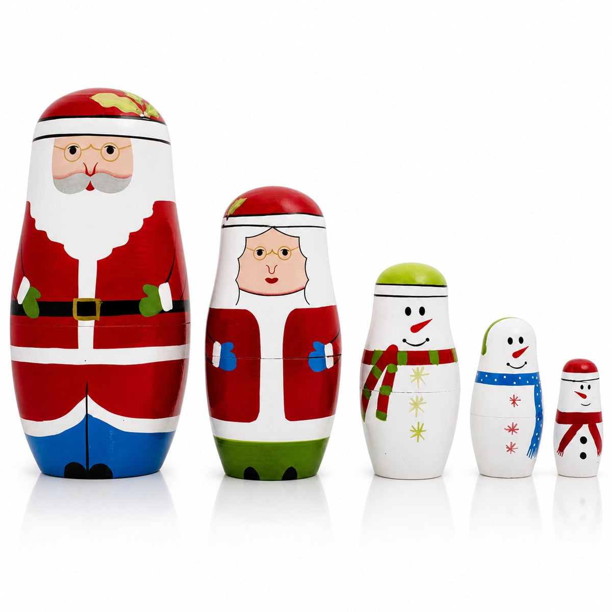 Set of 5 Unfinished Wooden Nesting Dolls DIY Craft Blanks for Painting 6 Inches Nesting Dolls > Unfinished La Vie Bien Set of 5 Unfinished Wooden Nesting Dolls DIY Craft Blanks for Painting 6 Inches