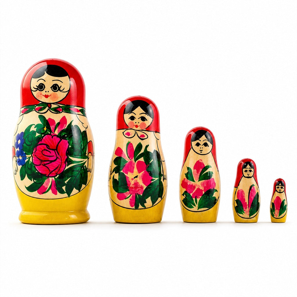 Set of 5 Unfinished Wooden Nesting Dolls with Paints DIY Craft Blanks for Painting 5.75 Inches Nesting Dolls > Unfinished La Vie Bien Set of 5 Unfinished Wooden Nesting Dolls with Paints DIY Craft Blanks for Painting 5.75 Inches