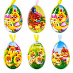 Set of 6 Chicks Vintage Style Hanging Easter Egg Ornaments Easter Eggs > Ornaments La Vie Bien Set of 6 Chicks Vintage Style Hanging Easter Egg Ornaments