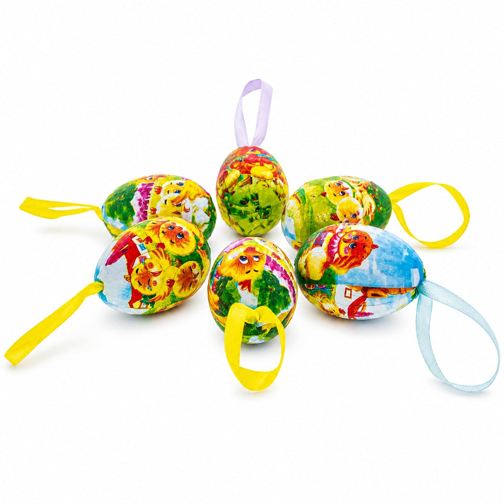 Set of 6 Chicks Vintage Style Hanging Easter Egg Ornaments Easter Eggs > Ornaments La Vie Bien Set of 6 Chicks Vintage Style Hanging Easter Egg Ornaments