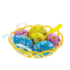 Set of 6 Floral Easter Egg Ornaments in Basket Easter Eggs > Ornaments La Vie Bien Set of 6 Floral Easter Egg Ornaments in Basket