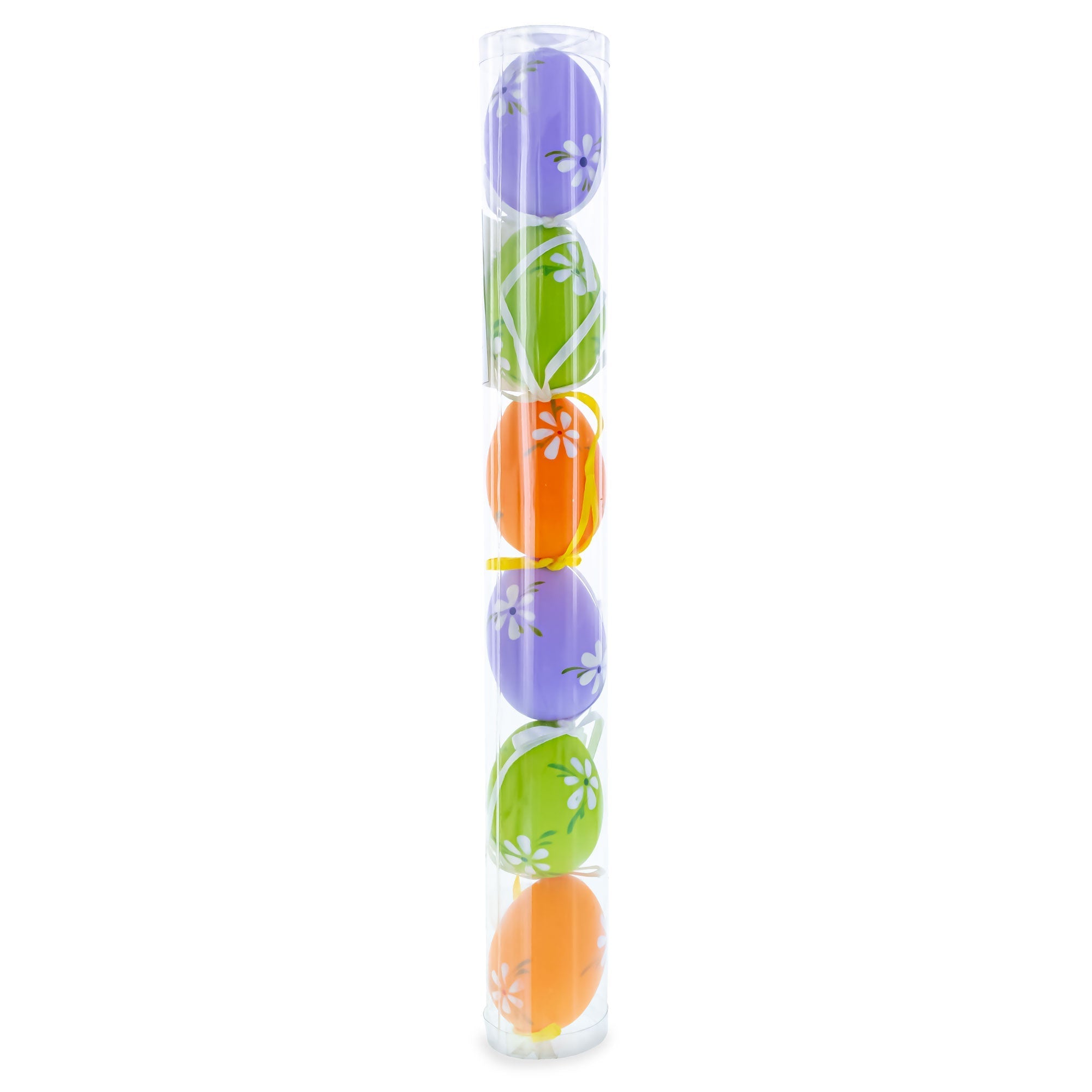 Set of 6 Green, Purple, Orange Flowers Plastic Easter Egg Ornaments 2.25 Inches Easter Eggs > Ornaments La Vie Bien Set of 6 Green, Purple, Orange Flowers Plastic Easter Egg Ornaments 2.25 Inches