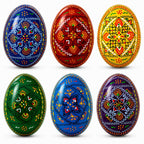 Set of 6 Traditional Ukrainian Pysanky Wooden Easter Eggs 2.5 Inches Easter Eggs > Wooden Pysanky Sets La Vie Bien Set of 6 Traditional Ukrainian Pysanky Wooden Easter Eggs 2.5 Inches