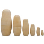 Set of 6 Unfinished Wooden Nesting Dolls DIY Craft Blanks for Painting 6.5 Inches Nesting Dolls > Unfinished La Vie Bien Set of 6 Unfinished Wooden Nesting Dolls DIY Craft Blanks for Painting 6.5 Inches