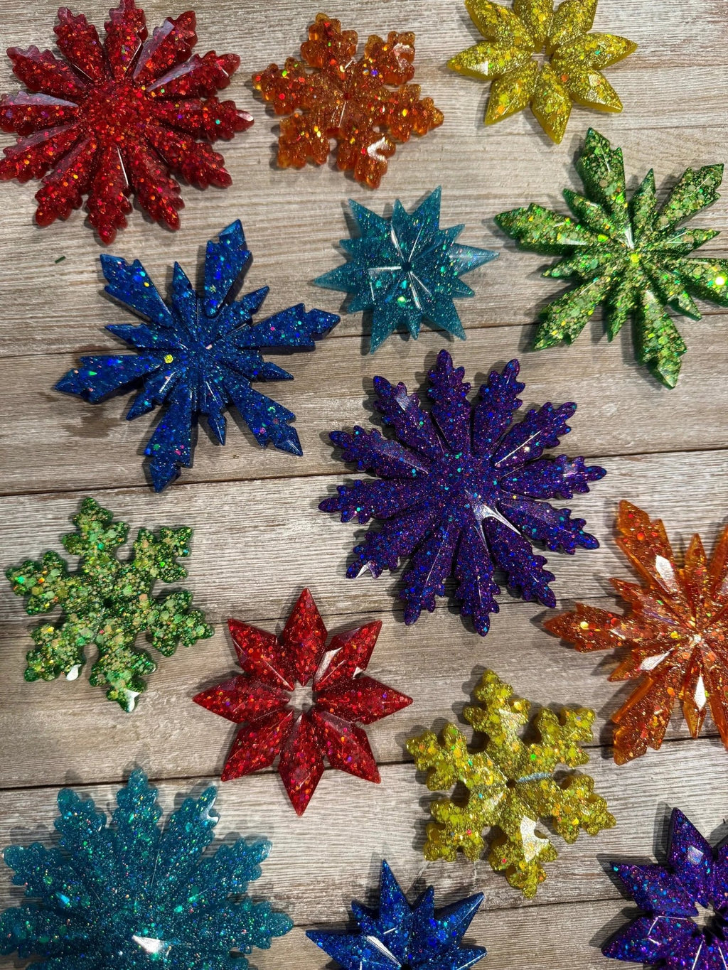 Set of 7 Rainbow Ornaments by Bespattered Facade