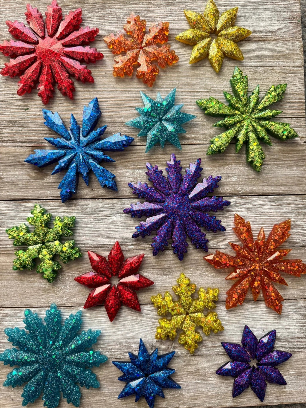 Set of 7 Rainbow Ornaments by Bespattered Facade