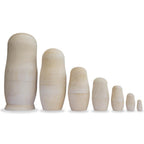 Set of 7 Unfinished Wooden Nesting Dolls DIY Craft Blanks for Painting 6.75 Inches Nesting Dolls > Unfinished La Vie Bien Set of 7 Unfinished Wooden Nesting Dolls DIY Craft Blanks for Painting 6.75 Inches