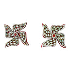 Set of Kundan Laxmi Charan & Pair of Swatik for Diwali Pooja La Vie Bien Set of Kundan Laxmi Charan & Pair of Swatik for Diwali Pooja