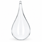 Set of 3 Clear Plastic Waterdrop Ornaments 4.3 Inches (109 mm)