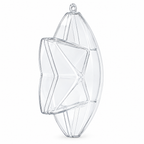 Set of 3 Clear Plastic Hexagon Ornaments 4 Inches