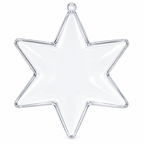 Set of 3 Clear Plastic Hexagon Ornaments 4 Inches