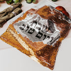 Shabbat and Yomtov Sequined Challah Cover by Salt Sparkle Shalom