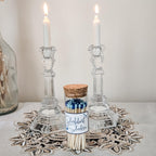 Shabbat Shalom Decorative Glass Match Jar Shabbat & Shalom La Vie Bien Shabbat Shalom Decorative Glass Match Jar
