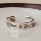 Shabbat Shalom Handcrafted Silver Napkin Rings by Salt Sparkle Shalom